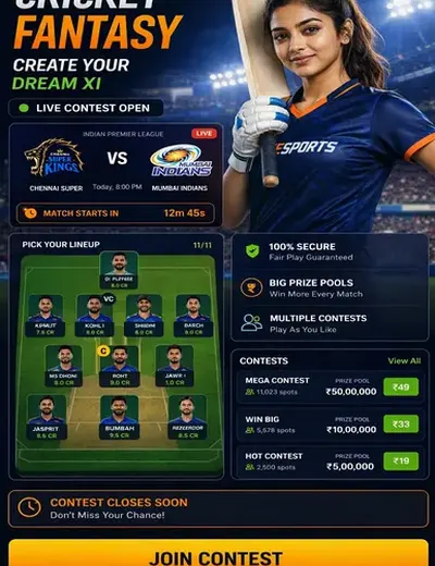 7jogosbet (7 games bet) fantasy cricket & matchday visual 3